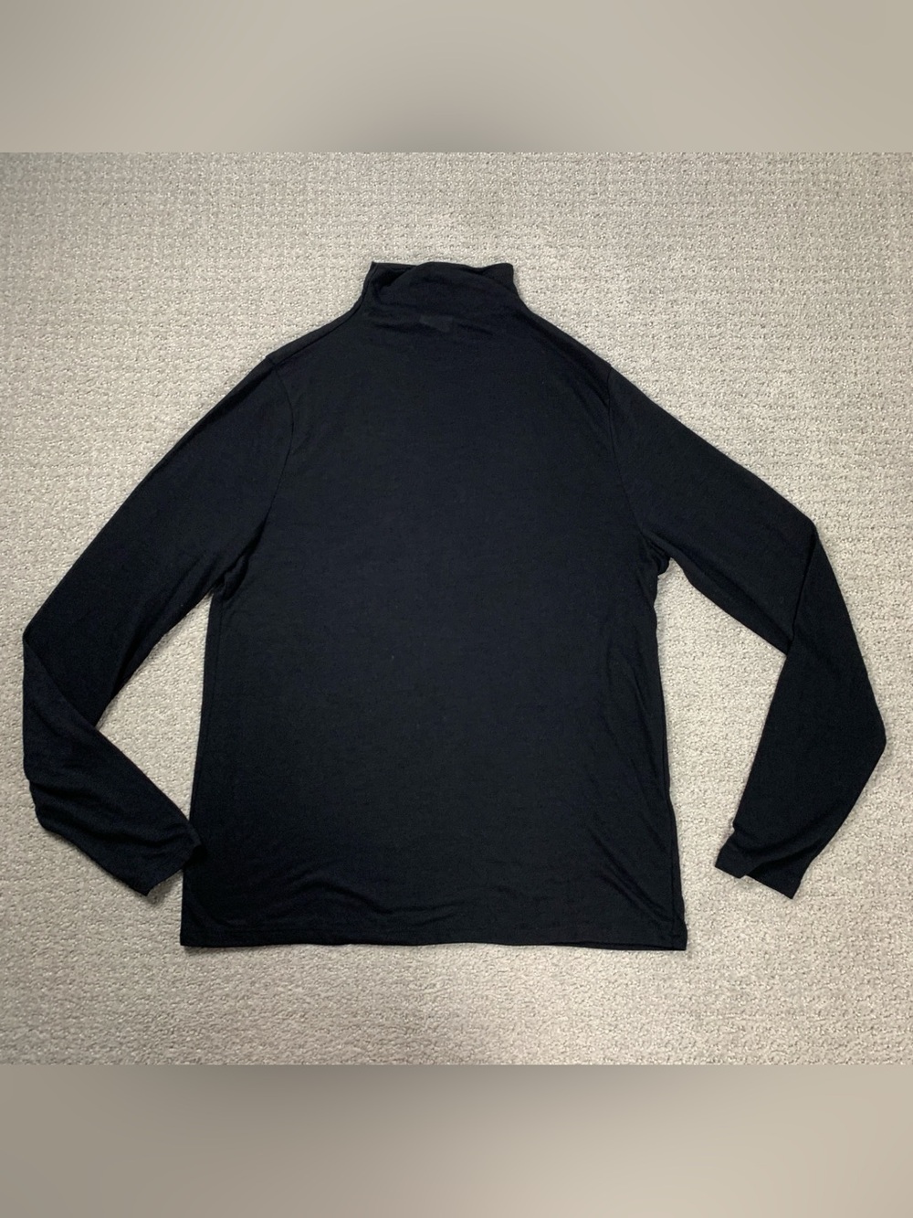Abercrombie Fitch Black Thin Mock neck Long Sleeve Shirt Women Size Large Layer